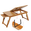 Folding Bamboo Laptop Table Stand Bed Computer Desk Bed Stand Notebook Tray Home