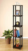 Turn-N-Tube 5-Tier Corner Square Rack Display Shelf, Espresso/Black