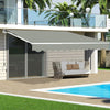 Garden Retractable Awning Manual Patio Canopy SunShade Shelter Outdoor Porch2-4M