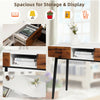 Industrial Console Table Accent Dressing Table Sofa Side Display Desk W/2 Drawer