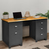 Computer Desk With 4 Drawer & Door PC Laptop Table Home Office Study Workstation