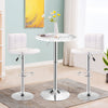 Modern Round Marble Bar Table Height Adjustable 360° Swivel Counter Pub Table