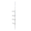 4TIER NON RUST BATHROOM TELESCOPIC CORNER SHELF STORAGE SHOWER ORGANISER
