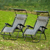2x Sun Lounger Zero Gravity Chair Garden Folding Recliner Outdoor Portable Patio