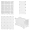 16 Interlocking Clear Plastic Shoe Storage Boxes Organiser Drawers Stackable UK