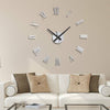 3D DIY Extra Large Roman Numerals Luxury Mirror Wall Sticker Clock Home Decor