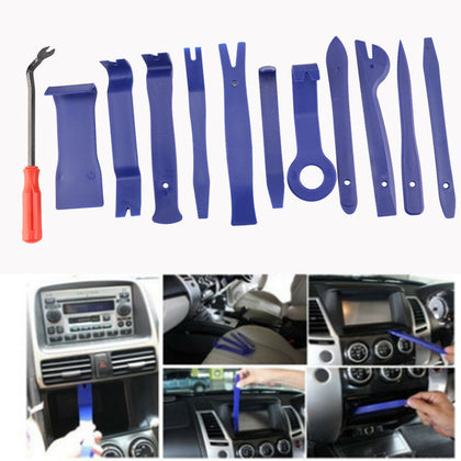 12Pcs Car Trim Door Panel Removal Molding Set Kit Pouch Pry Tool Interior DIY