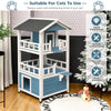 3-Tier Wooden Cat House Dog Puppy Pet Wooden Garden Den Shelter Outdoor Indoor