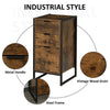 Industrial Storage Cabinet with 3 Drawers and Handles Standing Unit Chest Brown