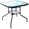GLASS TOP TABLES METAL FRAME LEGS GARDEN OUTDOOR INDOOR BISTRO CAFE