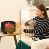 1000W Portable Electric Heater Fan Mini Fireplace Warmer LED Flame Home Office