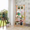 New 3-Tier Flower Plants Stand Bamboo Ladder Rack Garden Indoor Against Wall