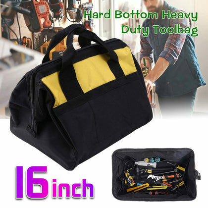 16 inch Tool Bag Hard Bottom Toolbag Heavy Duty Tool Case Tools Storage Case