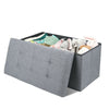 Folding Storage Ottoman Bench Flipping Lid Footstool Large Toy Storage Box