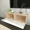 Modern Wall Cabinet Unit Storage Bedroom Living Room White Gloss Oak Finish