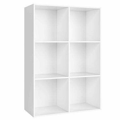6 Cube Wooden Bookcase Cabinet Storage Rack Bookshelf Display Cupboard Unit