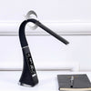 LED Dimmable Reading Bedside Lights Table Desk Light Calendar Clock Touch Adjust