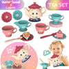 Toddler Role Pretend Play Party Tea Set Plastic Kids Toy Gift w/ Sound & Lights