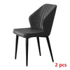 2X Faux Leather Dining Chairs Metal Legs Office Chairs Padded Cushion Kitchen