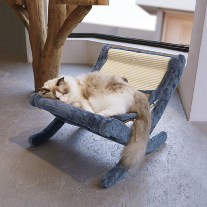 Plush Raised Cat Sofa Chair Small Dog Puppy Pet Furniture Elevated Comfy Hammock