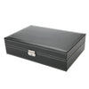 8Slot Leather Watch Storage Case Jewelry Display Box Holder Organizer +Mirror