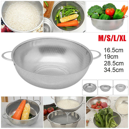 Stainless Steel Mesh Colander pasta strainer vegetable rice strainer s m L XL