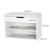 Shoe Rack Wooden Storage Bench Ottoman Shoes Cabinet Padded Seater with Cushion