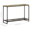 Modern Console Table Large Metal Mesh Shelf Stoarge Wood Top Hallway Sideboard