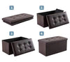 2 Seater Ottoman Leather Double Bed Living Room Folding Storage Footstool Pouffe