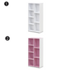 Furinno Reed 7-Cube Reversible Open Shelf Home Office Storage Unit Furniture