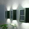 2PCS Super Bright LED Solar Powered Wall Lights Door Fence Outdoor Garden Lamp