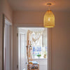 Modern Light Shade Rattan Wicker Basket Ceiling Pendant Living Room Lighting