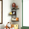 Heavy Duty Floating Wall Mounted Shelf MDF Corner Unit Rack Strong Metal Frame