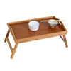 Bed Tray Bamboo Wooden With Folding Leg Serving Breakfast Lap Tray Table Mate