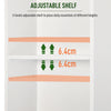 165cm Freestanding Slimline Bathroom Storage Cabinet w/ 6 Shelves Cupboard White