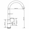 Kitchen Sink Mixer Taps Swivel Spout Single Lever Tap Mono Modern Chrome Faucet