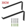2PCS Black Shelf Brackets Industrial Shelves Bracket for Book Items Floating DIY