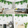 Summer Green Leaf Wall Sticker Background Living Room Art Home Decals DIY UK