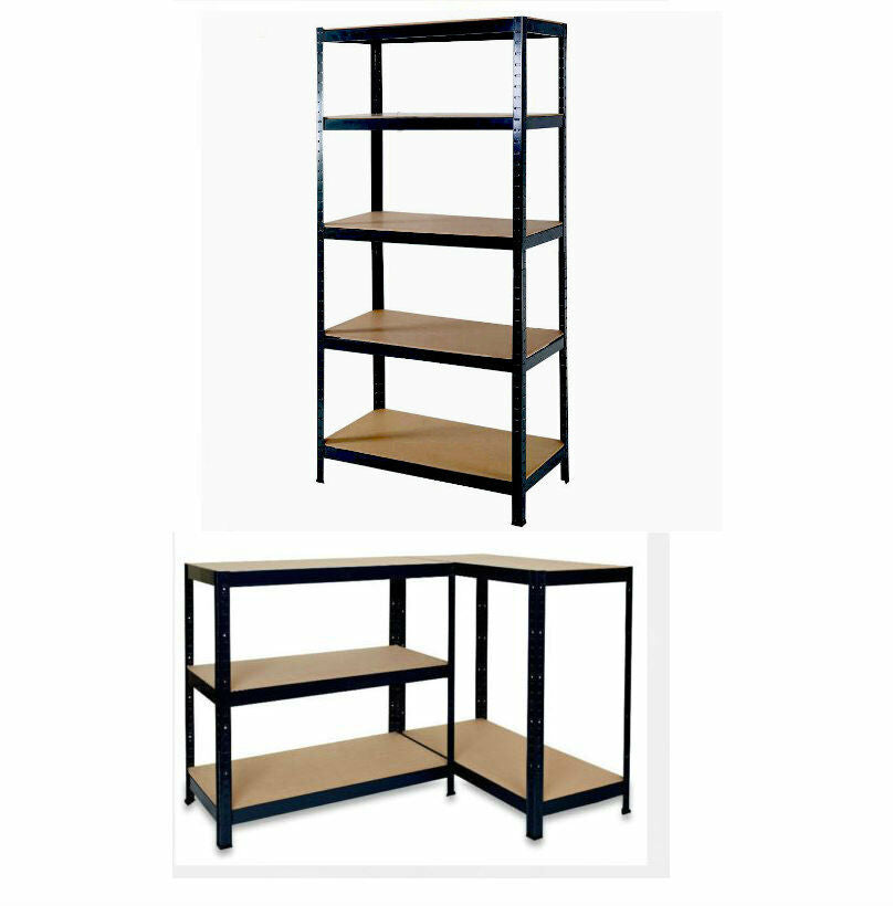 5 TIER HEAVY DUTY BOLTLESS METAL SHELVING SHELVES STORAGE UNIT GARAGE HOME NEW