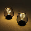 Romantic Metal Cage Table Lamp 2pcs Battery Powered LED Night Lights Candlestick