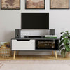 Modern Coffee Table with Drawer and Open Storage TV Stand Living Room Unit