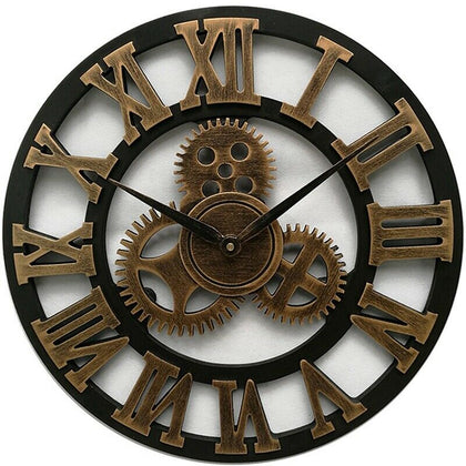 60CM EXTRA LARGE ROMAN NUMERALS SKELETON WALL CLOCK BIG GIANT OPEN FACE ROUND UK