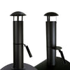 Outdoor Garden Pizza Oven Charcoal BBQ Grill 2-Tier Freestanding with Chimney