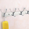 Coat Clothes Door Holder 6/12 Hooks Rack Hat Wall Hanger Rail Stainless Steel