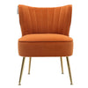 Upholstered Oyster Scalloped Wing Back Woollike/Velvet Armchair Chair Sofa Seat