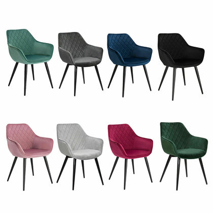 1xDining Chairs Kitchen Chairs Upholstered Velvet Seat for Lounge Living Room