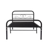 Austin Metal Bed Frame 3ft Single Size Solid Bedstead Base Headboard Black