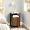 Vintage Industrial Side Table Bedroom Cabinet Storage Unit Rustic Style Metal