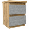 Bedside Cabinet Table Nightstand 30 x 30 x 40cm 2 Drawers Modern Design