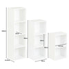 4 Tier Cube Wooden Bookcase Shelving Display Shelves Storage Unit Wood Furniture